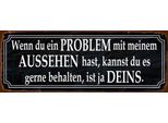 Vianmo Insegna In Legno 10X27 Cm Du Problem Mit Meinem Aussehen