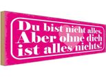 Vianmo Insegna In Legno 10X27 Cm Du Bist Nicht Alles Aber Ohne