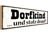 Vianmo Insegna In Legno 10X27 Cm Dorfkind Und Stolz Drauf