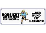 Vianmo Insegna In Legno 10X27 Cm Der Hund Ist Harmlos