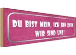 Vianmo Insegna In Legno 10X27 Cm Du Bist Mein Ich Dein Wir Uns