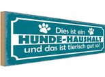 Vianmo Insegna In Legno 10X27 Cm Dies Ist Ein Hund-Haushalt Und