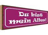 Vianmo Insegna In Legno 10X27 Cm Du Bis Mein Alles