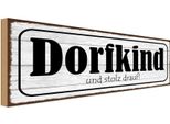 Vianmo Insegna In Legno 10X27 Cm Dorfkind Uns Stolz Drauf