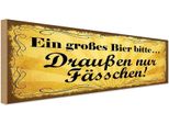 Vianmo Insegna In Legno 10X27 Cm Ein GroßEs Bier Bitte