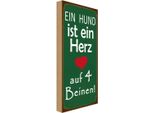 Vianmo Insegna In Legno 27X10 Cm Ein Hund Ist Herz Auf 4 Beinen