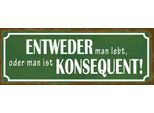 Vianmo Insegna In Legno 10X27 Cm Entweder Man Lebt Oder