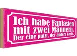 Vianmo Insegna In Legno 10X27 Cm Fantasien Zwei MäNnern 1 Putzt