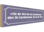 Vianmo Insegna In Legno 10X27 Cm FüR Welt Bist Du Irgendjemand