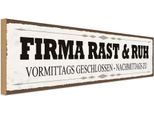 Vianmo Insegna In Legno 10X27 Cm Firma Rast & Ruh Geschlossen