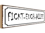 Vianmo Insegna In Legno 10X27 Cm Fickt-Euch-Allee