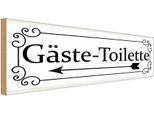 Vianmo Insegna In Legno 10X27 Cm GäSte-Toilette Links