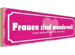 Vianmo Insegna In Legno 10X27 Cm Frauen Sind Wundervoll Herz