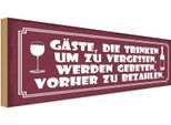 Vianmo Insegna In Legno 10X27 Cm GäSte Die Trinken Um Vergessen