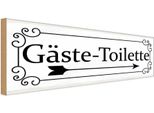 Vianmo Insegna In Legno 10X27 Cm GäSte-Toilette Rechts