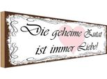 Vianmo Insegna In Legno 10X27 Cm Geheime Zutat Ist Immer Liebe