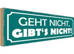 Vianmo Insegna In Legno 10X27 Cm Geht Nicht Gibt`S Nicht