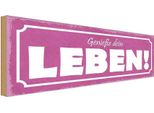 Vianmo Insegna In Legno 10X27 Cm GenießE Dein Leben