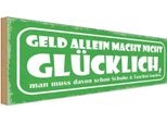 Vianmo Insegna In Legno 10X27 Cm Geld Allein Nicht GlüCklich