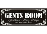 Vianmo Insegna In Legno 10X27 Cm Gents Room