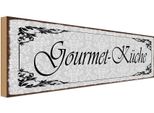 Vianmo Insegna In Legno 10X27 Cm Gourmet - KüChe Feinschmecker