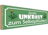 Vianmo Insegna In Legno 10X27 Cm Gratis Unkraut SelbstpflüCker