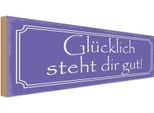 Vianmo Insegna In Legno 10X27 Cm GlüCklich Steht Dir Gut