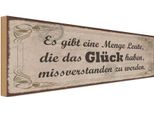 Vianmo Insegna In Legno 10X27 Cm GlüCk Missverstanden Zu Werden
