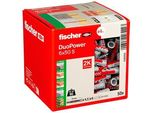 fischer DuoPower 6x50 S 2K 538255 Dübel mit Schrauben Ø 6 mm x 50 mm, 50 Stück