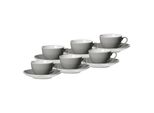 Ritzenhoff & Breker Kaffeetassen Mit Untertassen Doppio 200 Ml 6Er Set