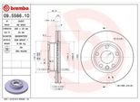 2X Brembo 09.5566.10 Disco Freno Asse Anteriore