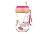 Canpol Babies Tazza Sportiva Con Cannuccia E Peso 350 Ml, Gatto - Rosa