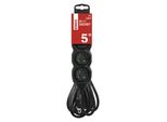 Emos Cavo Di Prolunga 5 M / 4 Prese / Nero / Pvc / 1,5 Mm2, PC0415R