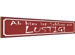 Vianmo Insegna In Legno 10X46 Cm Ab Hier Ist Schluss Mit Lustig