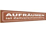 Vianmo Insegna In Legno 10X46 Cm AufräUmen Ist Zeitverschwendung