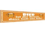 Vianmo Insegna In Legno 10X46 Cm Bier Beweis Gott Liebt Uns