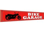 Vianmo Insegna In Legno 10X46 Cm Bike Garage Motorrad
