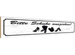 Vianmo Insegna In Legno 10X46 Cm Bitte Schuhe Ausziehen