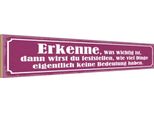 Vianmo Insegna In Legno 10X46 Cm Erkenne Was Wichtig Ist Dann