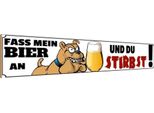 Vianmo Insegna In Legno 10X46 Cm Fass Mein Bier Und Du Stirbst