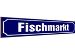 Vianmo Insegna In Legno 10X46 Cm Fischmarkt