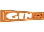Vianmo Insegna In Legno 10X46 Cm Gin Lounge