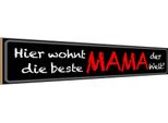 Vianmo Insegna In Legno 10X46 Cm Hier Wohnt Beste Mama Der Welt