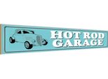 Vianmo Insegna In Legno 10X46 Cm Hot Rod Garage Auto