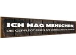 Vianmo Insegna In Legno 10X46 Cm Ich Mag Menschen Die Gepflegt