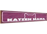 Vianmo Insegna In Legno 10X46 Cm Katzen Mama