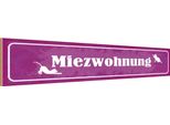 Vianmo Insegna In Legno 10X46 Cm Katze Miezwohnung