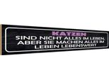 Vianmo Insegna In Legno 10X46 Cm Katzen Nicht Alles Im Leben Aber