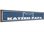 Vianmo Insegna In Legno 10X46 Cm Katzen Papa