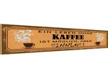Vianmo Insegna In Legno 10X46 Cm Leben Ohne Kaffee Sinnlos